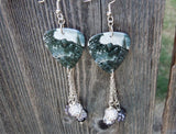 Black Veil Brides IV Guitar Pick Earrings with Pave Bead Dangles
