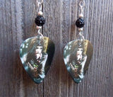 Black Veil Brides Andy Biersack Guitar Pick Earrings with Black Pave Beads