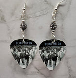 Blind Melon Classic Masters Guitar Pick Earrings with Gray Pave Beads