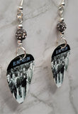 Blind Melon Classic Masters Guitar Pick Earrings with Gray Pave Beads
