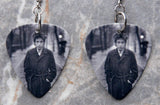 Black, Gray and White Bob Dylan Guitar Pick Earrings