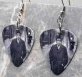 Black, Gray and White Bob Dylan Guitar Pick Earrings
