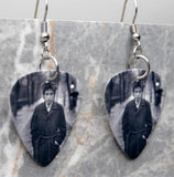 Black, Gray and White Bob Dylan Guitar Pick Earrings