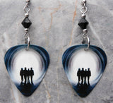 Bon Jovi The Circle Album Guitar Pick Earrings with Black Swarovski Crystals
