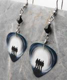 Bon Jovi The Circle Album Guitar Pick Earrings with Black Swarovski Crystals