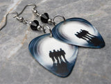 Bon Jovi The Circle Album Guitar Pick Earrings with Black Swarovski Crystals