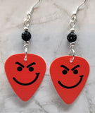 Bon Jovi Have a Nice Day Guitar Pick Earrings with Black Pave Beads