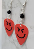 Bon Jovi Have a Nice Day Guitar Pick Earrings with Black Pave Beads