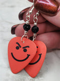 Bon Jovi Have a Nice Day Guitar Pick Earrings with Black Pave Beads