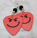 Bon Jovi Have a Nice Day Guitar Pick Earrings with Black Pave Beads