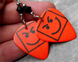 Bon Jovi Have a Nice Day Guitar Pick Earrings with Black Swarovski Crystals