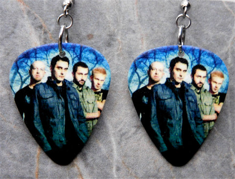 Breaking Benjamin Group Photo Guitar Pick Earrings