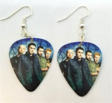 Breaking Benjamin Group Photo Guitar Pick Earrings