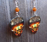 Bullet for My Valentine Road to Nowhere Pick Earrings with Orange Pave Beads