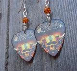 Bullet for My Valentine Road to Nowhere Pick Earrings with Orange Pave Beads