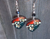 Bullet for My Valentine Group Picture Guitar Pick Earrings with Black Swarovski Crystals