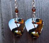 Bullet for My Valentine Michael Paget Guitar Pick Earrings with Smoked Topaz Crystals