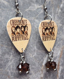 Creedence Clearwater Revival with Brown Swarovski Crystal Dangles