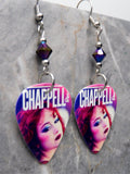 Chappell Roan Guitar Pick Earrings with Jet Glacier Blue ABx2 Swarovski Crystals