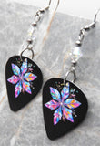 Single Snowflake Guitar Pick Earrings with Clear ABx2 Swarovski Crystals