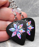 Single Snowflake Guitar Pick Earrings with Clear ABx2 Swarovski Crystals
