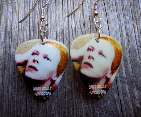 David Bowie Hunky Dory Guitar Pick Earrings