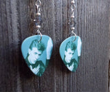 David Bowie Heroes Guitar Pick Earrings with Gray Swarovski Crystals