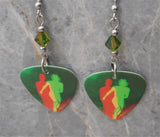 Duran Duran Future Past Guitar Pick Earrings with Swarovski Crystals