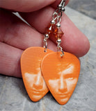 Ed Sheeran Guitar Pick Earrings with Crystal Copper Swarovski Crystals