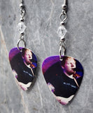 Ed Sheeran On Stage Guitar Pick Earrings with Clear Swarovski Crystals