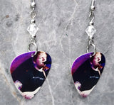 Ed Sheeran On Stage Guitar Pick Earrings with Clear Swarovski Crystals