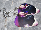 Ed Sheeran On Stage Guitar Pick Earrings with Clear Swarovski Crystals