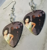 Evanescence Group Picture Guitar Pick Earrings with Clear Swarovski Crystals