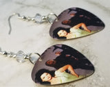 Evanescence Group Picture Guitar Pick Earrings with Clear Swarovski Crystals