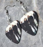 Evanescence Group Picture Guitar Pick Earrings with Clear Swarovski Crystals