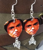 George Michael WHAM Guitar Pick Earrings with Clear Swarovski Crystal Dangles