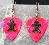 Gingerbread Charm Guitar Pick Earrings - Pick Your Color