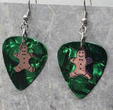 Gingerbread Charm Guitar Pick Earrings - Pick Your Color