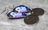 Adorable Ghost Guitar Pick Earrings with Stainless Steel Stay Spooky Charm Dangles