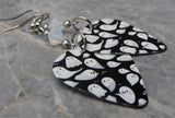 Ghosts That Say Boo Guitar Pick Earrings with Opal Swarovski Crystals