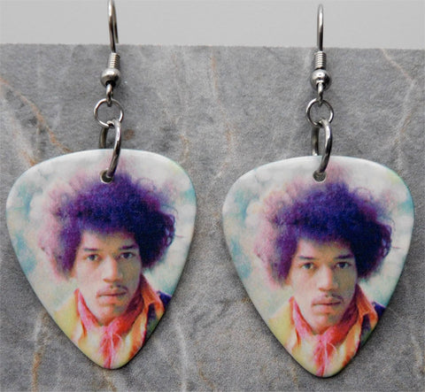 Jimi Hendrix Guitar Pick Earrings