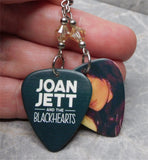 Joan Jett Guitar Pick Earrings with Champagne Colored Swarovski Crystals