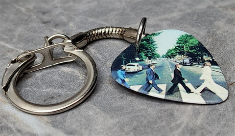 The Beatles Abbey Road Guitar Pick Keychain