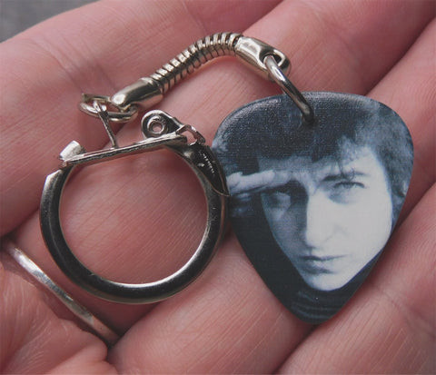 Bob Dylan Guitar Pick Keychain