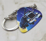 Def Leppard On Through The Night Guitar Pick Keychain