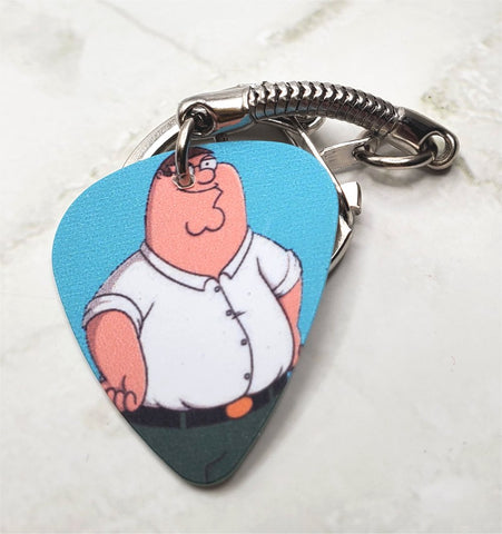 Family Guy Peter Griffin Guitar Pick Keychain