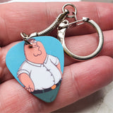 Family Guy Peter Griffin Guitar Pick Keychain