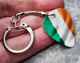 Irish Flag Guitar Pick Keychain