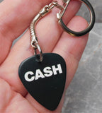 Johnny Cash Middle Finger Guitar Pick Keychain