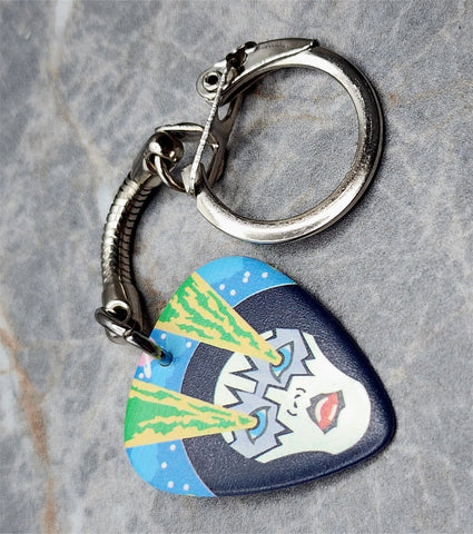 Ace Frehley of KISS In Full Makeup Guitar Pick Keychain